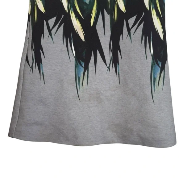 Carlucci Kids Sleeveless Feather Print Dress Girl Size 3T Gray Blue Formal Lined - Picture 7 of 10